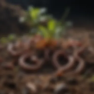 Well-prepared vermicompost showcasing earthworms