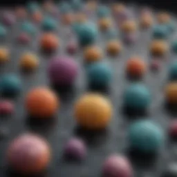 Microscopic view of diverse cell types illustrating density variations