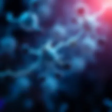 Molecular Mechanisms in Follicular Lymphoma Treatment An illustration depicting the molecular mechanisms involved in follicular lymphoma and the impact of various therapies.