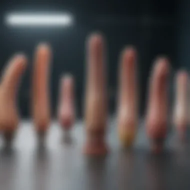 Infographic showing different types of penis implants available