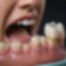 Detailed view of resin infiltration technique in dental practice