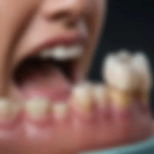 Detailed view of resin infiltration technique in dental practice