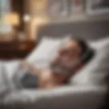 A CPAP machine in a cozy bedroom setting, highlighting its use for sleep apnea.