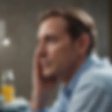 Contemplating Health Choices A thoughtful person contemplating health and treatment options