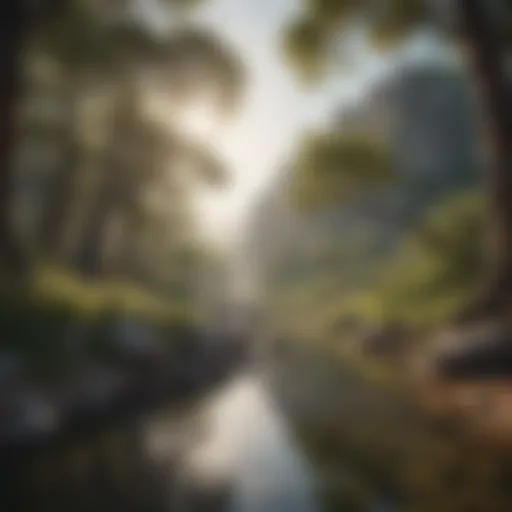 A serene landscape representing hope and longevity