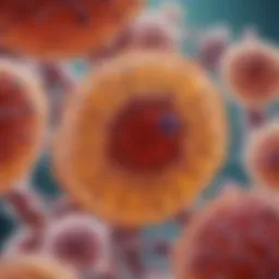 Microscopic view of epithelial cells in urine