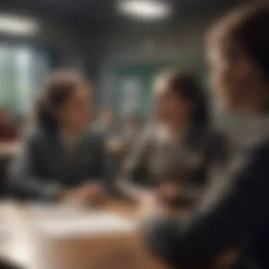 Educational Dialogues on Gender Equality A classroom setting where discussions on gender equality are taking place.