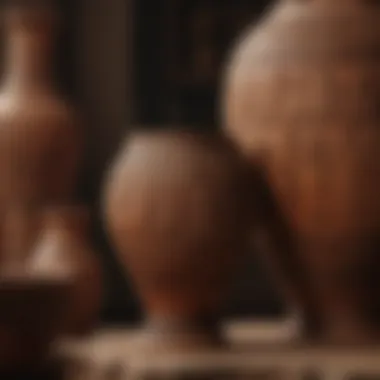 Ceremonial Pottery: Artistry and Significance A close-up of ceremonial pottery highlighting its artistic details.