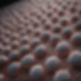 Close-up view of antimicrobial filter material