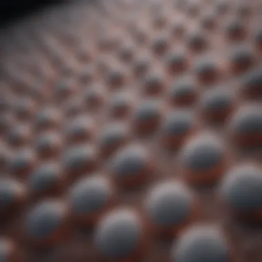 Close-up view of antimicrobial filter material