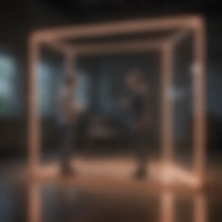 An art installation reflecting societal trends in relationships.