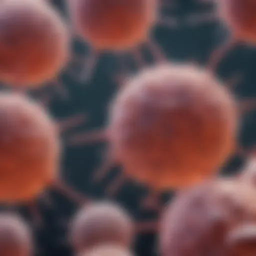 Microscopic view of cancer cells showcasing their unique morphology