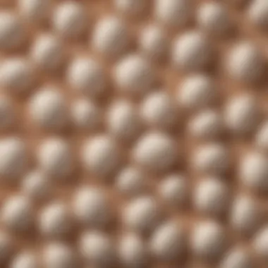 Texture of Eggshell Calcium Granules Close-up view of eggshell calcium granules showing their texture.