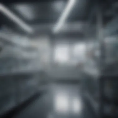 Futuristic lab environment showcasing advanced pharmaceutical technologies