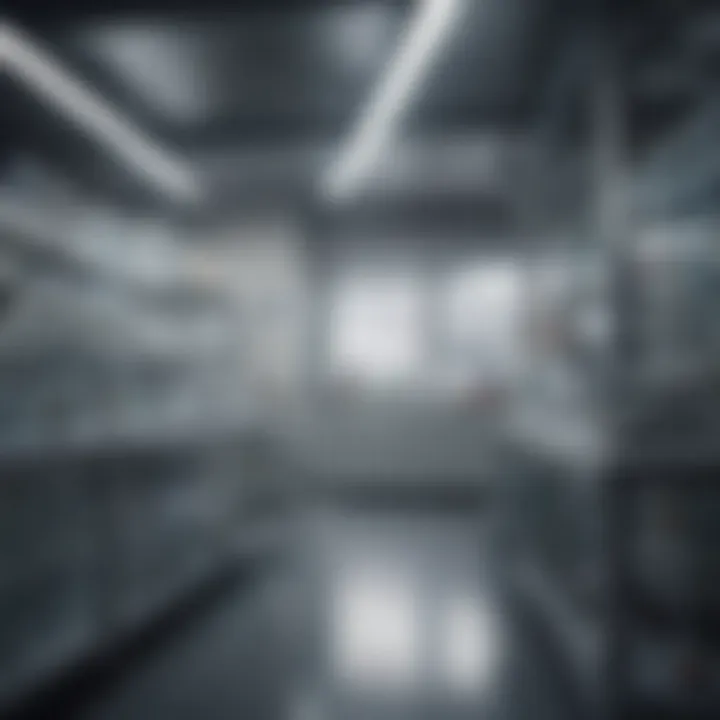 Futuristic lab environment showcasing advanced pharmaceutical technologies