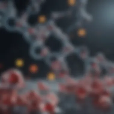 Visual representation of molecular structures related to drug development