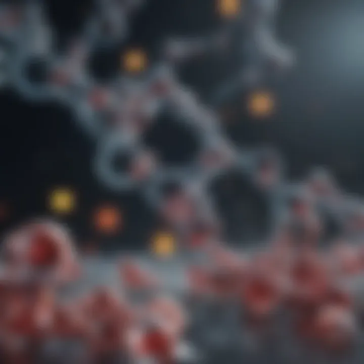 Visual representation of molecular structures related to drug development