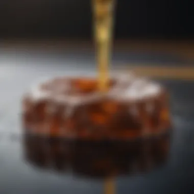 Liquid Resin Pouring Demonstration Close-up of liquid resin being poured for 3D printing