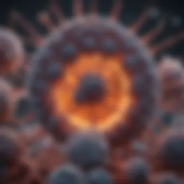 Lung Cancer Cell Structure Microscopic view of lung cancer cells