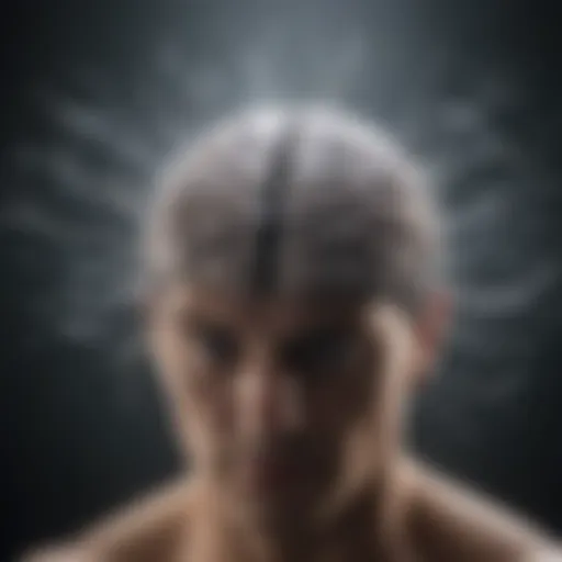 Illustration of brain waves influenced by magnetic fields