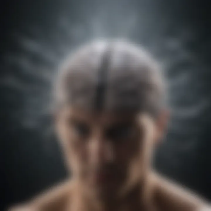 Illustration of brain waves influenced by magnetic fields