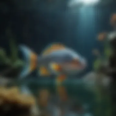 Robo fish swimming in a controlled aquatic environment, demonstrating realistic movements.