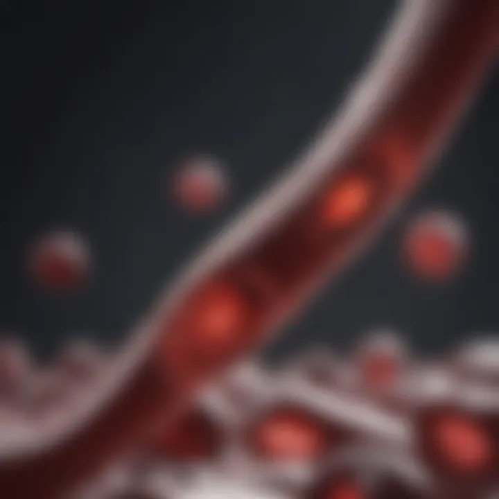 Genetic illustration showing the sickle cell gene mutation