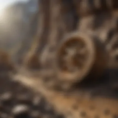 Historical Gold Mining Techniques Ancient gold mining techniques in a historical landscape