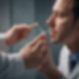 A healthcare professional administering the flu vaccine