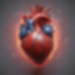 Illustration depicting electrical activity in the heart