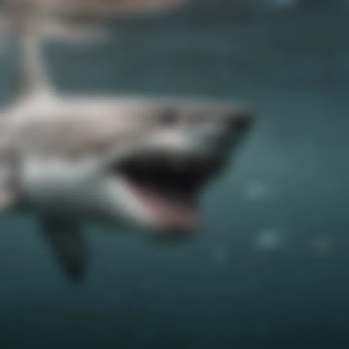 A graphic illustrating the current conservation challenges faced by great white sharks.