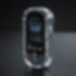 Detailed view of the Diamond Glucose Monitor showcasing its sleek design.