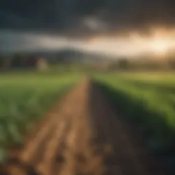 Rural landscape showcasing diverse crops and farmland