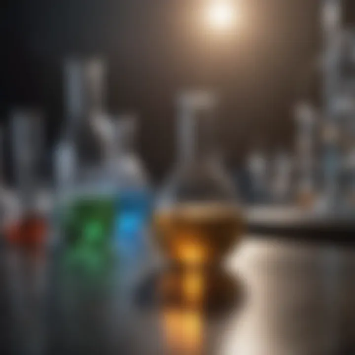 Illustration of chemical innovations and discoveries.
