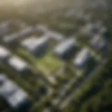 Aerial view of the University of São Paulo campus showcasing its stunning architecture and green spaces