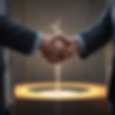 Handshake between business leaders symbolizing strategic partnerships in renewable energy