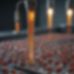 Illustration depicting the concept of High Throughput Screening in drug discovery.