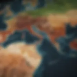 Map showing the geographic spread of Ebola outbreaks