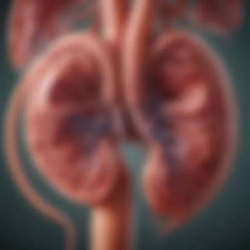 Illustration depicting the kidneys and their functions.