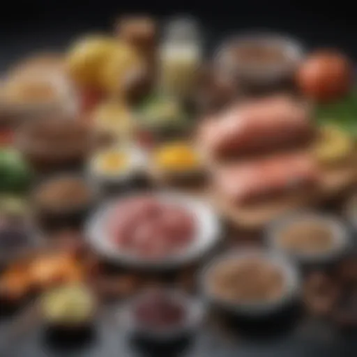 Visual representation of ketogenic diet components