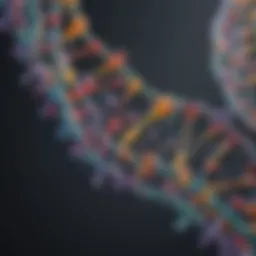 Detailed illustration of the mRNA molecule structure highlighting nucleotide sequences.