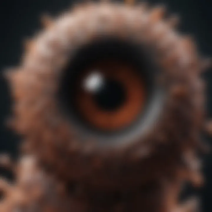 Microscopic view of melanin granules