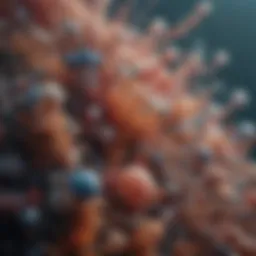 Microscopic view of diverse microbial life