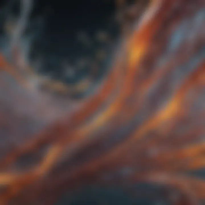 An abstract representation of fluid dynamics within microchannels, illustrating key principles.