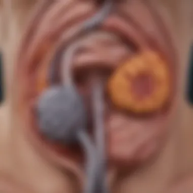 Diagram illustrating the pathophysiological mechanisms between hiatal hernia and COPD
