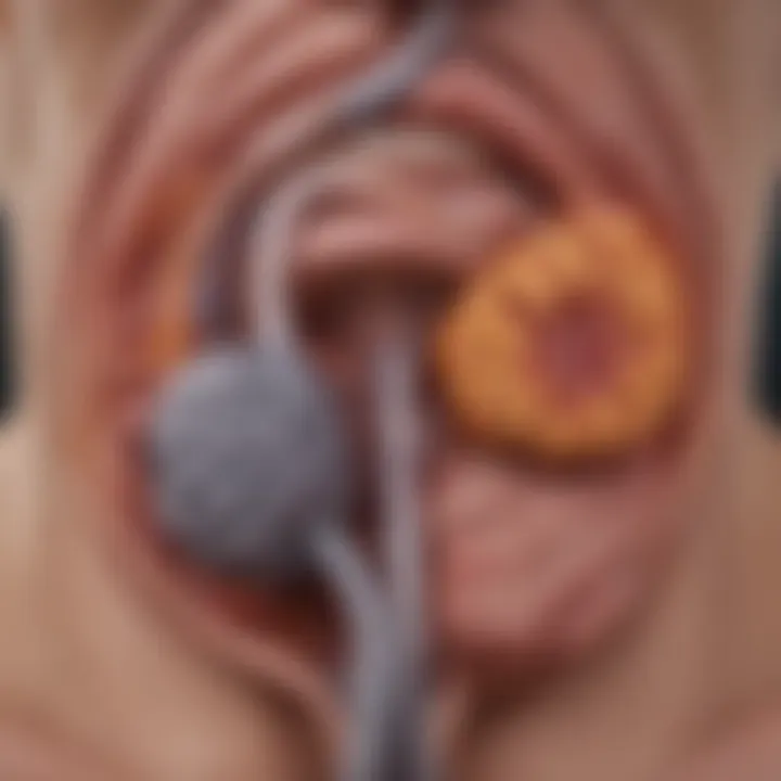 Diagram illustrating the pathophysiological mechanisms between hiatal hernia and COPD