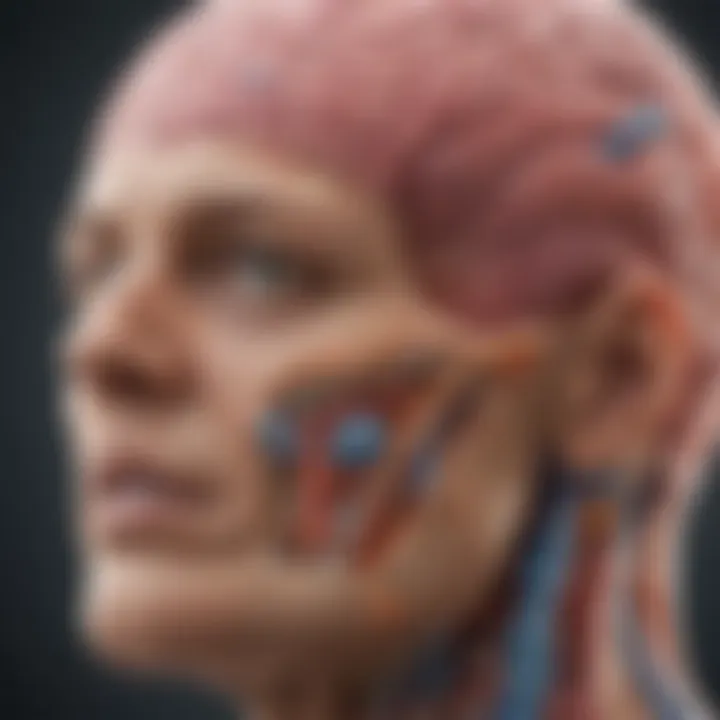 Illustration detailing the pathophysiology of neuroendocrine tumors.