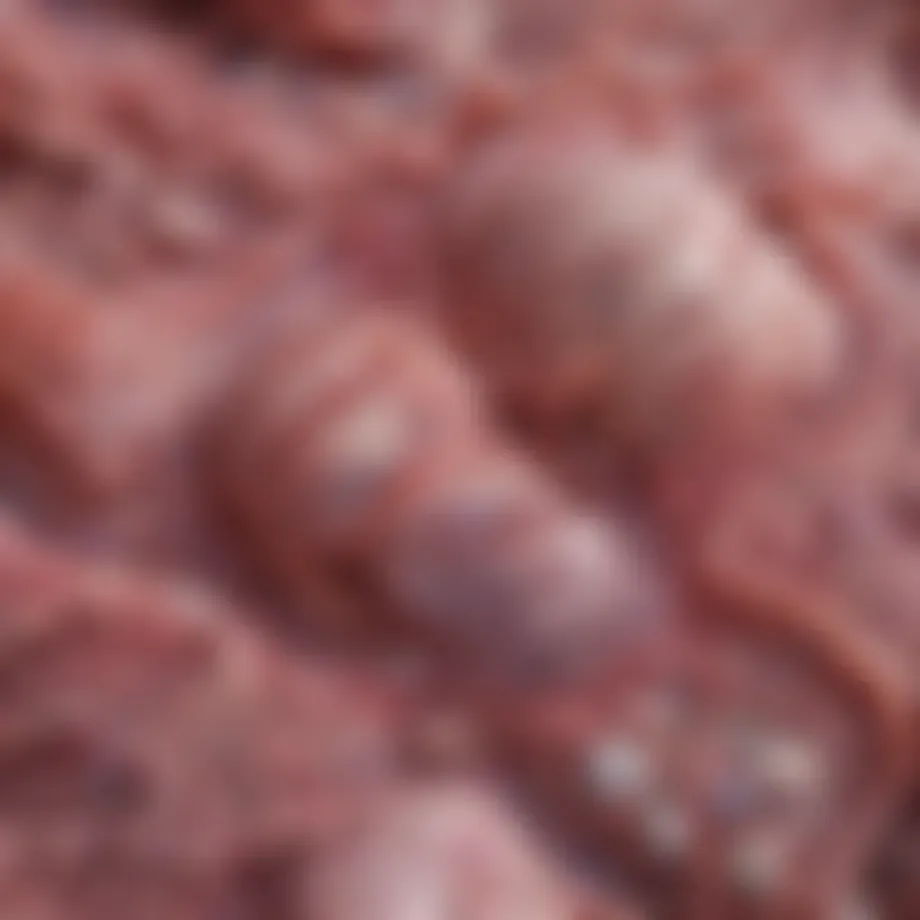 Histological slide showcasing the unique stromal composition of a phyllodes tumor.