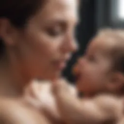 A nurturing moment between a mother and her infant