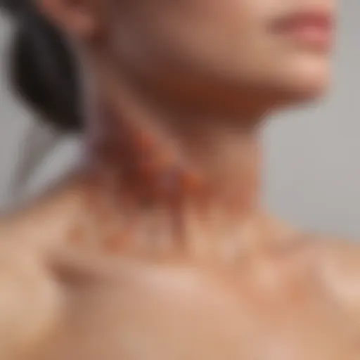 Illustration depicting the skin impacted by psoriasis showcasing inflammation.